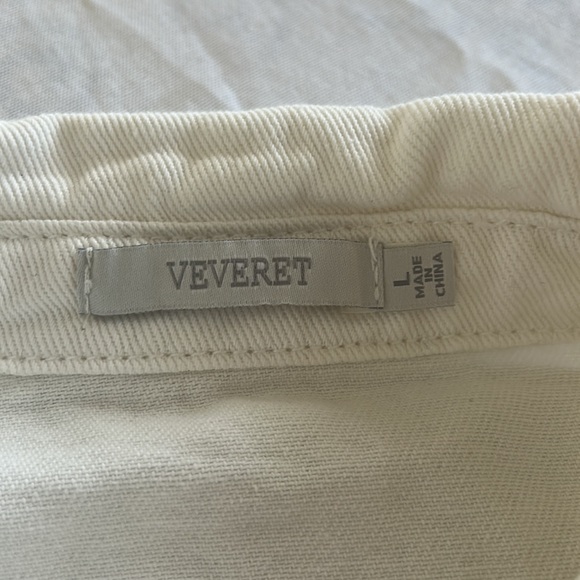 Veveret White Fringe Rhinestone Denim Tassel Jacket Size Large - Picture 13 of 16